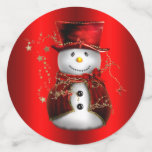Confettis Red Snowman sur Metallic Red Christmas<br><div class="desc">Joli et coloré, ce confetti de Noël rouge présente d'adorables petits bonhomme de neige en velours rouge, avec chapeau et gilet de dessus. Ils sont tous entourés de magie et d'étoiles de Noël et ajouteront une touche unique et fantaisiste à votre décoration de Noël cette année. Idéal pour vous éparpiller...</div>