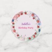 Confettis Red Strawberry Daisy fête d'anniversaire pour elle (Petit recto)