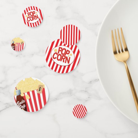 Confettis Red & White Stripes Fun Popcorn fête d'anniversair (Groupe)