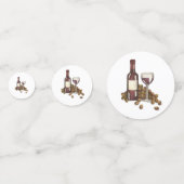 Confettis Red Wine Tasting Verre Bouteille Raisins Charité É (Devant)