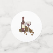 Confettis Red Wine Tasting Verre Bouteille Raisins Charité É (Petit recto)