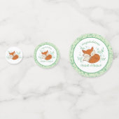 Confettis Renard Baby shower Dormir Animaux de la forêt (Derrière)