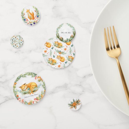 Confettis Renard des bois | Fête des animaux forestiers (Groupe)