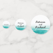 Confettis Rencontrez-Nous Dans Mariage Destination Turquoise (Derrière)