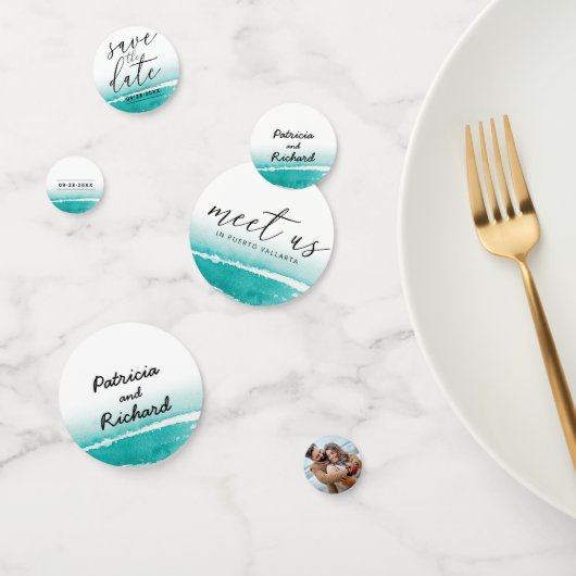 Confettis Rencontrez-Nous Dans Mariage Destination Turquoise (Groupe)