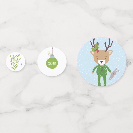 Confettis Rennes à Pyjamas Fête des Vacances (Derrière)