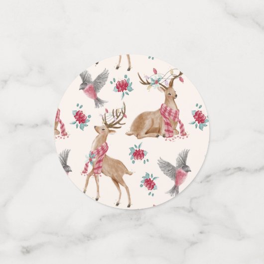 Confettis Rennes, Oiseaux, Fleurs (Petit recto)