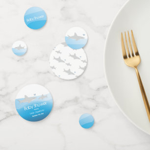 Confettis Requins mignons et océan BABY SHOWER