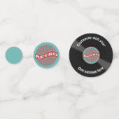 Confettis Rétro enregistrement vinyle customisé (Devant)