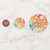 Confettis Retro Rainbow Seventies Stripes | Fleur de marguer (Derrière)