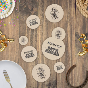 Confettis Retro vintage Cowboy Rodeo 50e fête d'anniversaire