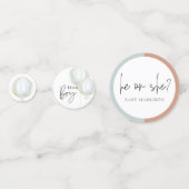 Confettis Révélation de genre Whimsical Rose & Blue Balloon (Devant)