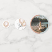 Confettis Révélation de genre Whimsical Rose & Blue Balloon (Derrière)