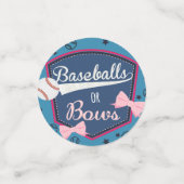 Confettis Révéler le genre Baseball ou Bows (Petit recto)