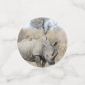 Confettis Rhino blanc (Petit recto)