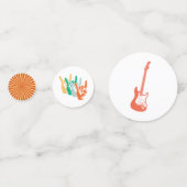 Confettis Rock and Roll Rockstar Guitare Anniversaire (Devant)