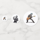 Confettis Rock and Roll Skeletons Anniversaire (Devant)