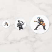 Confettis Rock and Roll Skeletons Anniversaire (Derrière)