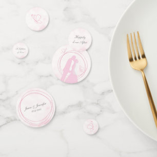 Confettis Romantique Dreamtic Mariage Rose Couple Table Conf