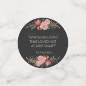 Confettis Romantique Noir et rose Roméo et Juliette (Petit recto)