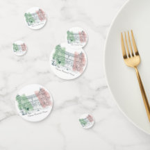 Rome Italie Victor Emmanuel Pen et encre Drapeau