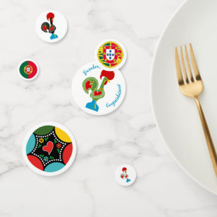 Confettis Rooster portugais de la chance