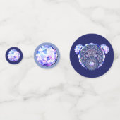 Confettis Rosace bleu ou rouge pour bébé&enfant (Devant)