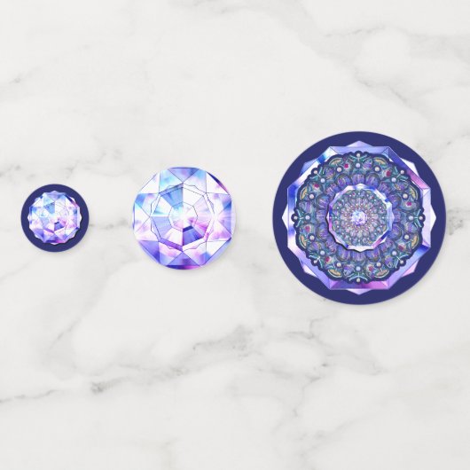 Confettis Rosace bleue (Devant)