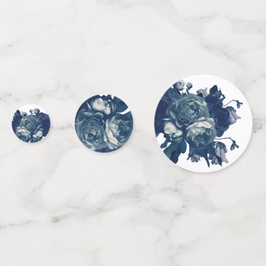 Confettis Rose de la marine Gold Antique Bouquet Mariage Con (Derrière)