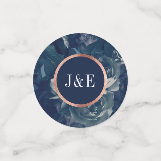 Confettis Rose de la marine Gold Antique Bouquet Mariage Con (Petit recto)