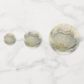 Confettis Rose élégant, Diamants d'or, Nom d'amour (Derrière)