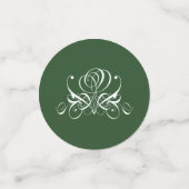 Confettis Rose fleuri blanc et vert (Petit recto)
