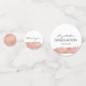 Confettis Rose Gold Brushstroke Graduation (Devant)