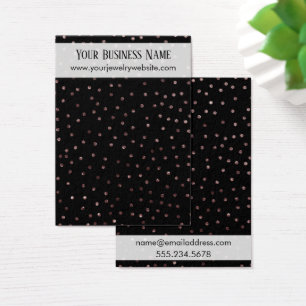 Confettis Rose Gold sur Carte de Présentation de B