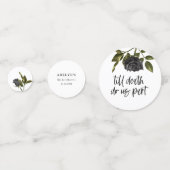 Confettis Rose gothique blanche Salle de mariage sombre (Derrière)