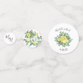 Confettis Rose jaune clair Vintage Mariage de printemps (Derrière)