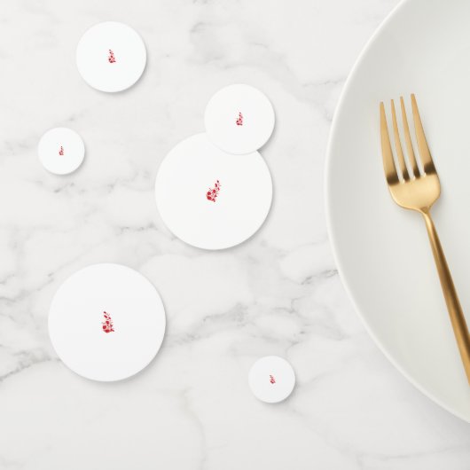 Confettis Rose Madder, design floral Thunderbird (Groupe)