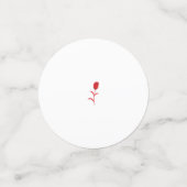 Confettis Rose Madder, Rouge lave, design floral (Petit recto)