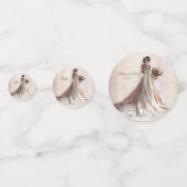 Confettis Rose Mariée d'hiver Mariée Golden Shiny Heart Part (Devant)