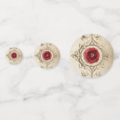 Confettis Rose rouge au diamant (Derrière)