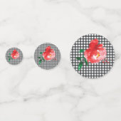 Confettis Rose sur vichy noir et blanc (Derrière)