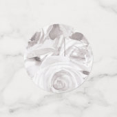 Confettis Roses blanches Fleurs Rose moderne Élégant Mariage (Petit recto)