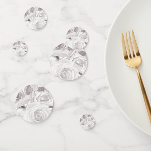 Confettis Roses blanches Fleurs Rose moderne Élégant Mariage (Groupe)