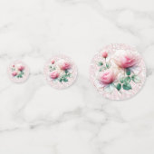 Confettis Roses de chiffon rose (Derrière)