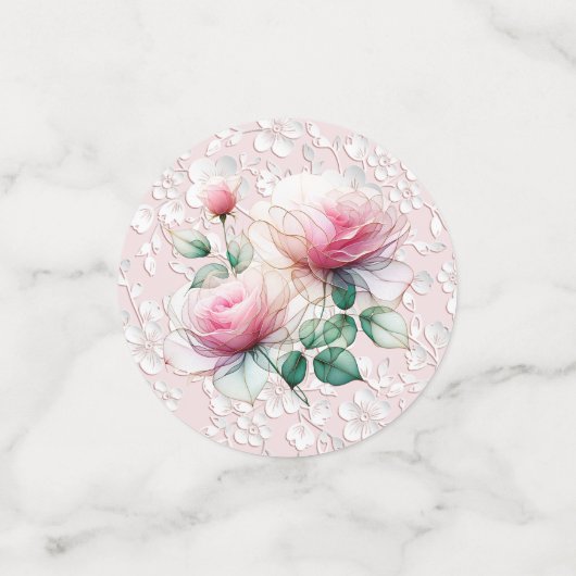 Confettis Roses de chiffon rose (Petit recto)