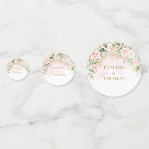Confettis Roses roses vertes vert vert mariage or