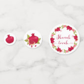 Confettis Rosh Hashanah Nouvelle année Fleur de grenade Wrea (Devant)