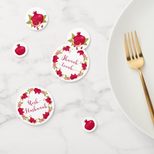 Confettis Rosh Hashanah Nouvelle année Fleur de grenade Wrea (Groupe)