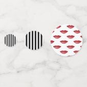 Confettis Rouge Brillant Lèvres Lipstick Baiser Beauté Fête (Derrière)