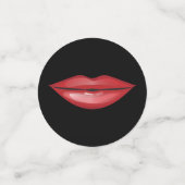 Confettis Rouge Brillant Lèvres Lipstick Baiser Beauté Fête (Petit recto)